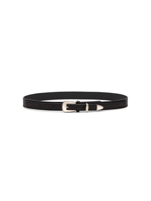 Lemaire Minimal Western Leather Belt black