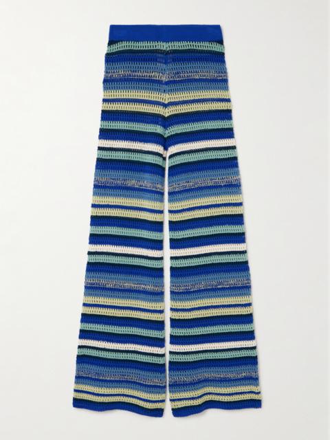 ESCVDO Nevado Crocheted Cotton Flared Pants
