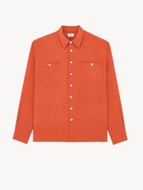 SAINT LAURENT PAJAMA TOP IN SILK HABOTAI