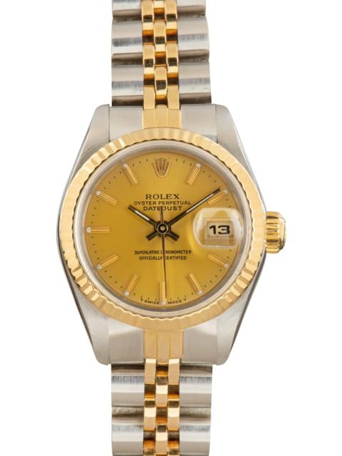 ROLEX Used Lady Rolex Datejust Ref 69173 Champagne Index Dial