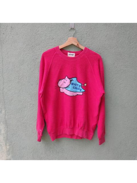 Other Designers Designer - Vintage White Chips Nice Design Big Logo Sweatshirt