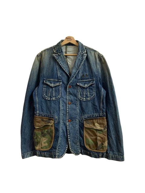 Other Designers Avirex Denim Camo Pocket Jacket