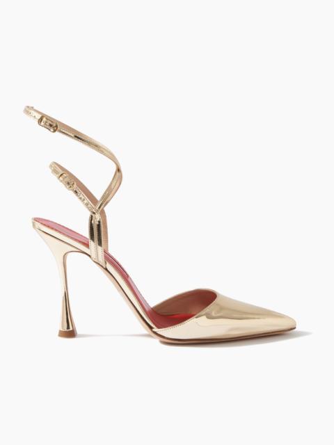 CAROLINA HERRERA Strappy Pumps in Metallic Patent Leather