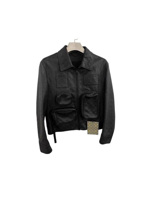 Louis Vuitton Monogram embossed utility leather jacket
