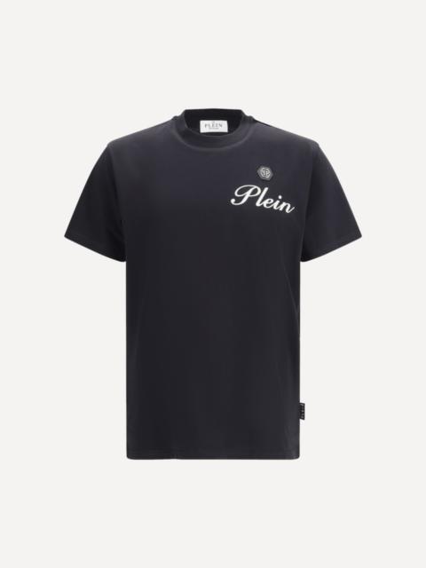 PHILIPP PLEIN Round neck T-shirt embossed signature