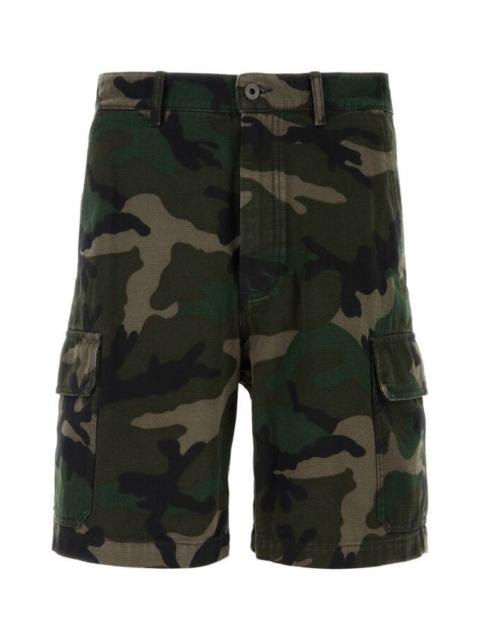 Valentino Garavani Man Printed Denim Bermuda Shorts