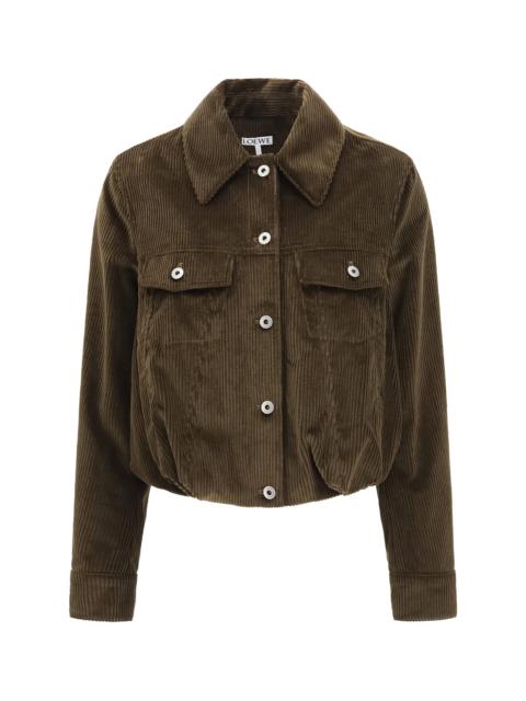 Loewe Loewe Cotton Corduroy Jacket Brown Women