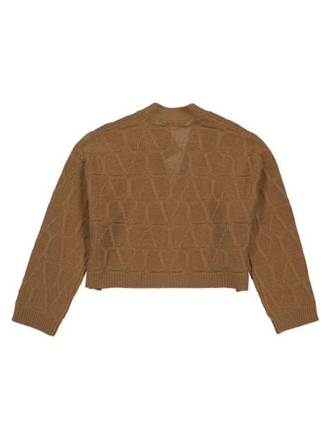 Valentino Valentino Ladies Cammello Toile Iconographe Cardigan