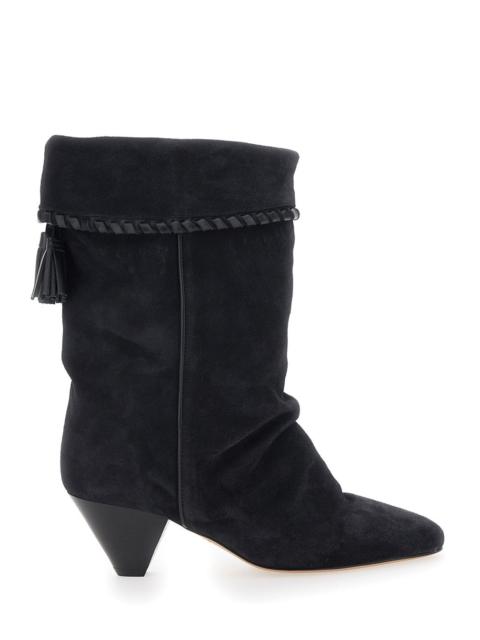 Isabel Marant Isabel Marant Women 'Dalby' Black Boots With Pointed Toe And Tassel Fringe In Suede Woman