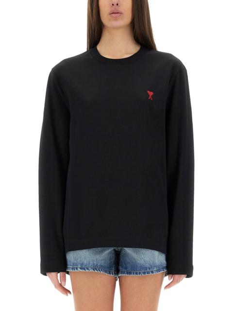 AMI Paris T-SHIRT IN COTONE CON LOGO ADC