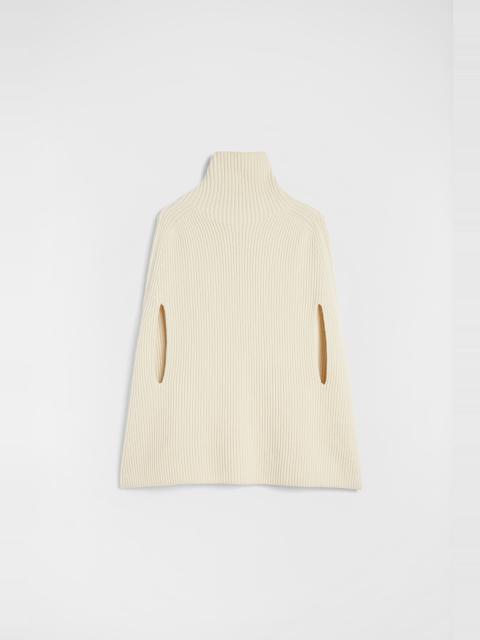Jil Sander Midweight Wool High-Neck Cape