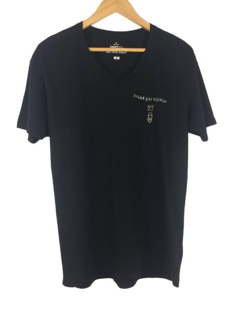 Other Designers Jean-Michel Basquiat - JMB Sugar Ray Robinson Logo V neck Tshirt
