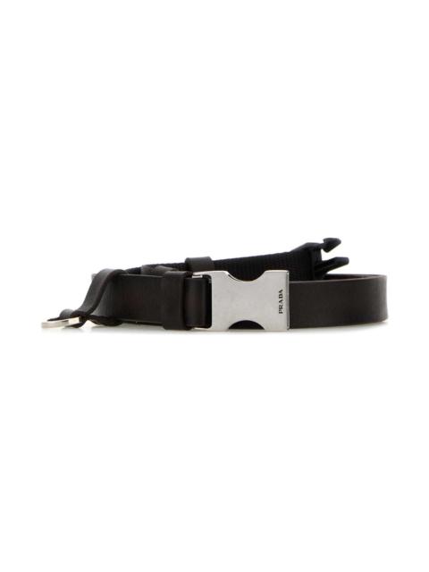 Prada Dark Brown Leather Belt