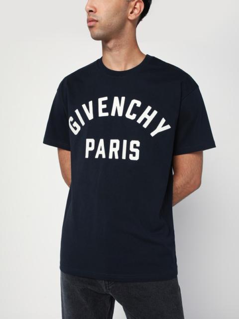 Tシャツ・カットソー Givenchy Navy Short-Sleeved T-Shirt With Logo Givenchy Navy short-sleeved T-shirt with logo | thedoublef