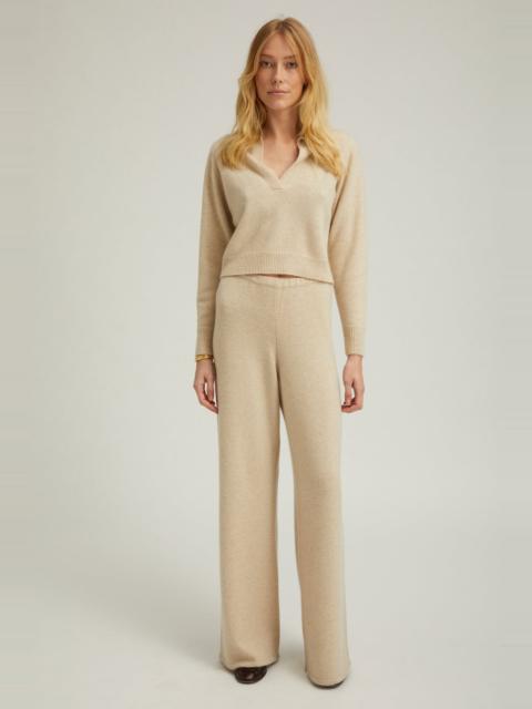 SPRWMN OYSTER CASHMERE EASY PANTS