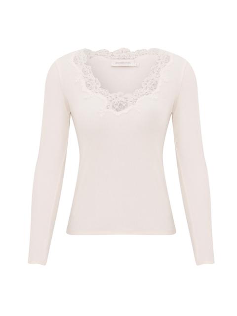 Zimmermann LACE TRIM TEE