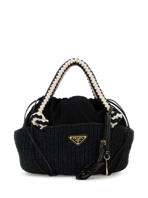 Prada Prada Women Black Raffia Small Handbag