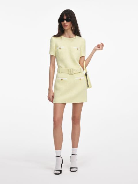 self-portrait Yellow Boucle Mini Dress