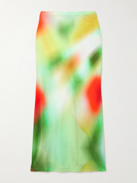 SIEDRÉS Lilt Tie-dye Jersey Midi Skirt