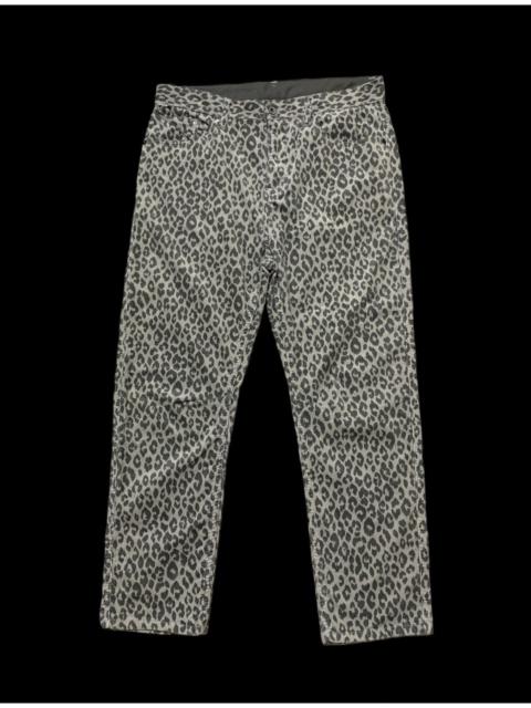 PPFM Leopard Gray Corduroy Velour Slim Pants Seditionaries