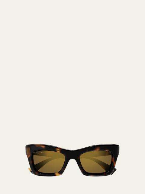 GUCCI Logo Acetate Cat-Eye Sunglasses