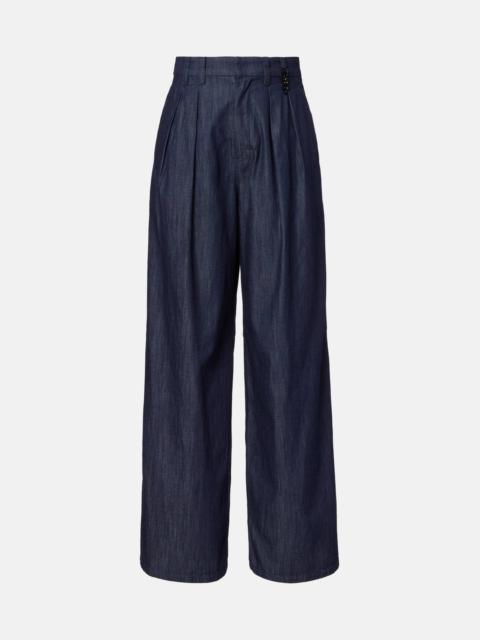 'S Max Mara Jerry embellished chambray wide-leg pants