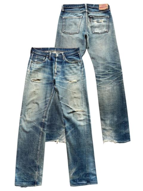 Other Designers Vtg Denime Orrizonti Selvedge Distressed Denim Jeans 32x33