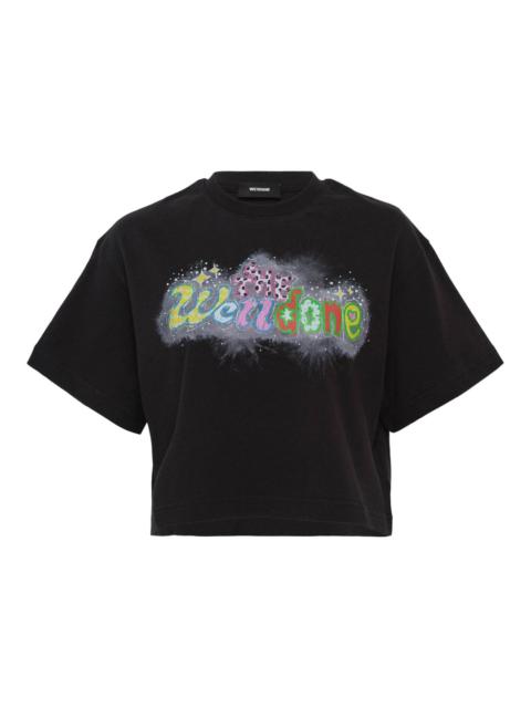 We11done Black Womens Crayon Logo T-Shirt