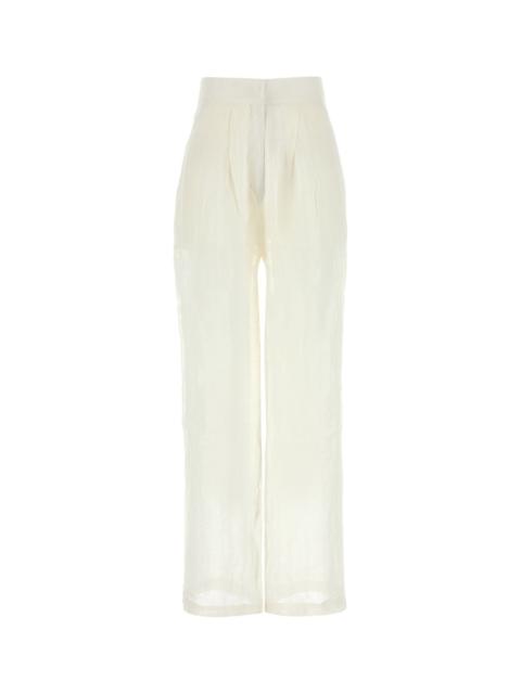 LE KASHA White linen Sohag wide-leg pant