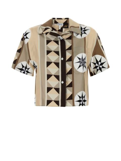 Loewe Loewe Paula's Ibiza Women Printed Satin Paula S Ibiza Shirt