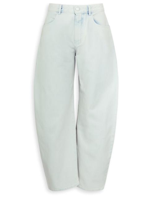 Alaïa Low Round Barrel-leg Jeans