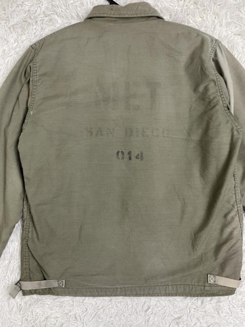 Vintage US Navy 'MET SAN DIEGO 014' A-2 Deck Jacket 80s -L