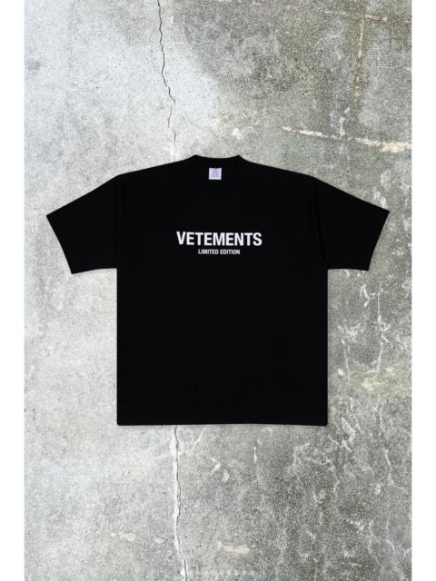 VETEMENTS Black 'Limited Edition' T-Shirt