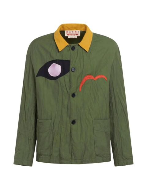 Marni LOGO-PATCH SHIRT JACKET