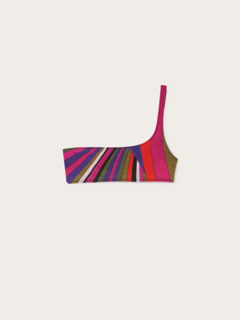 PUCCI IRIDE PRINT ONE SHOULDER BIKINI TOP