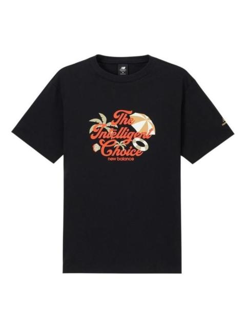 New Balance New Balance Athletics Casual Tee 'Black Orange' AMT32366-BK