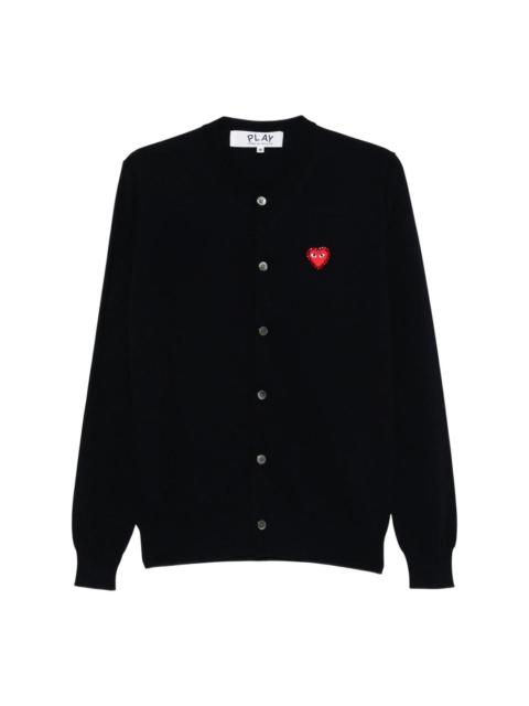 Comme des Garçons PLAY Rhinestone Heart Round-Neck Cardigan Unisex