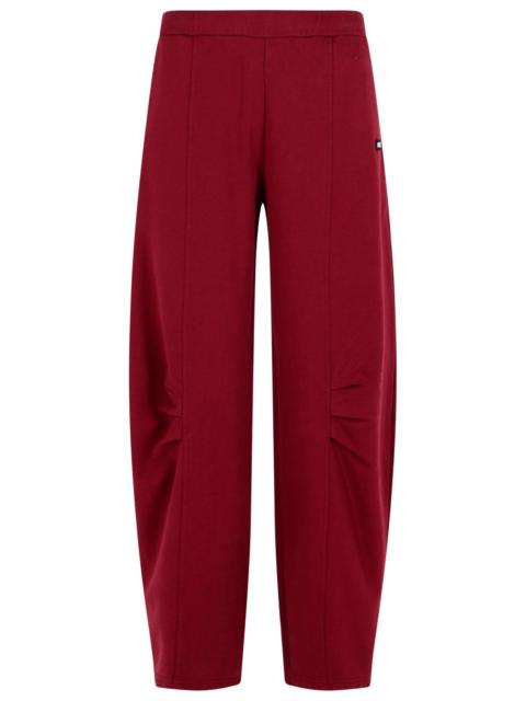ROTATE Rotate Women Trousers Burgundy Cotton