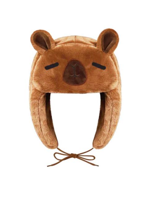 Other Designers Cartoon Anime Cute Capybara Plush Ushanka Brown Hat Cute Y2K Warm Earflap Trapper Hat Bomber