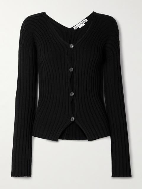 Acne Studios Ribbed Cotton Cardigan