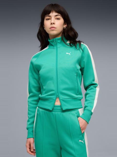PUMA PUMA T7 Always On Crop Track Jacket in Vibrant Green at Nordstrom