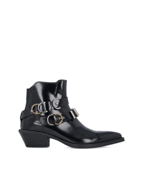 PINKO 50mm buckle strap boots