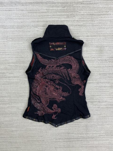 Other Designers If Six Was Nine - 🔥Rare Vintage Ozz Oneste Dragon Printed Bondage Punk Jacket