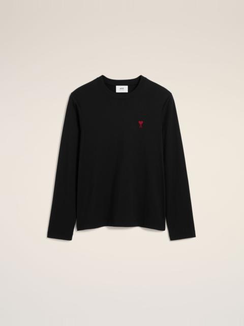 AMI Paris RED AMI DE COEUR LONG SLEEVES T-SHIRT