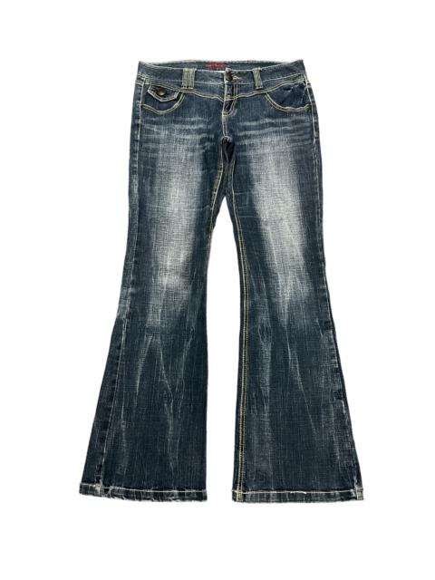 Other Designers Vintage - FLARED💥UNKNOWN DISTRESSED DENIM PANT