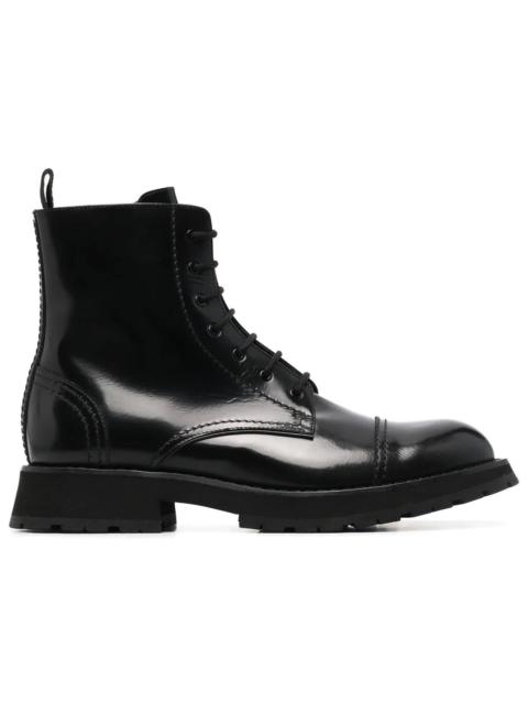 Alexander McQueen Alexander McQueen Lace Up Ankle Boot Black