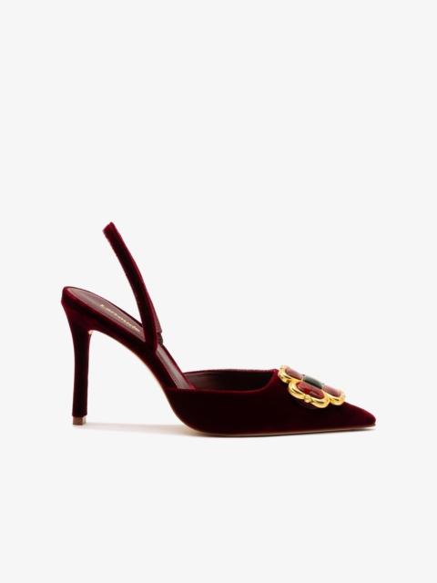 Larroudé Chrissy Pump In Wine Velvet