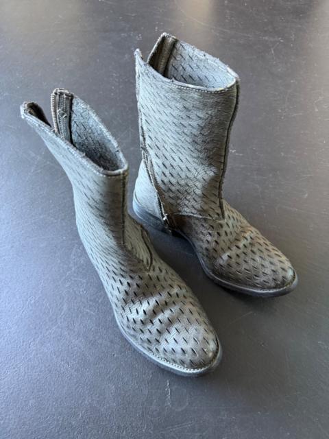 Carol Christian Poell AM/2601L BUUS-PTC/19 - O. D. LINED DIAGONAL ZIP "GOODYEAR" BOOTS size 6