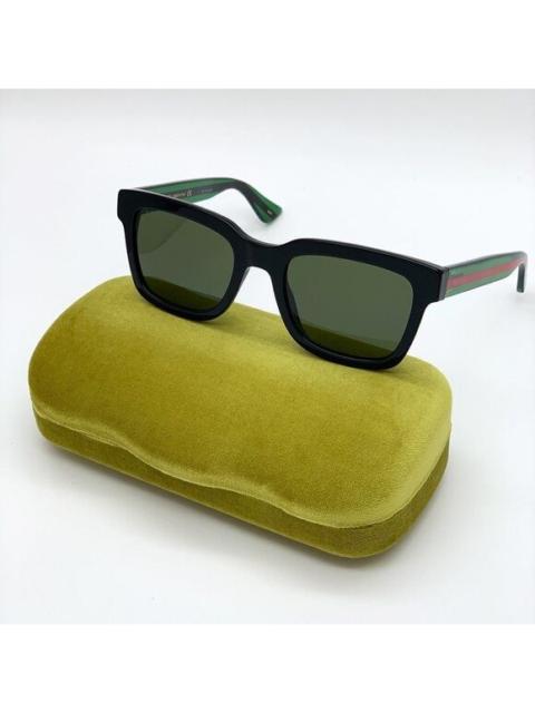 GUCCI NEW GUCCI GG0001SN 002 Black Green Grey Square Unisex Sunglasses