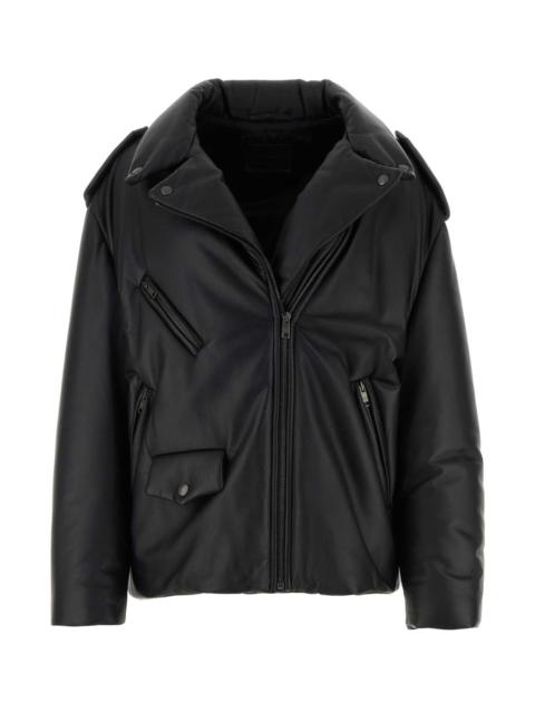 Prada Prada Women Black Nappa Leather Padded Jacket
